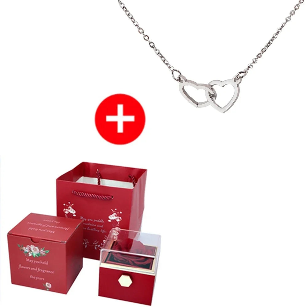 COFFRET SAINT-VALENTIN Rose éternelle et bijou